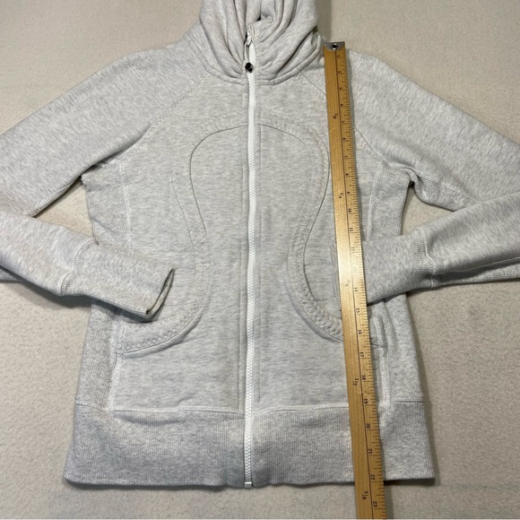 LULULEMON Womens Calm & Cozy Jacket Light Gray Size 4 - Picture 13 of 13